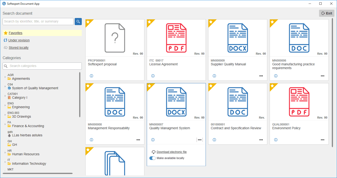 SE Document App: Access to documents without relying on an Internet connection