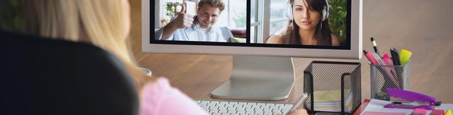 video call of people working from home