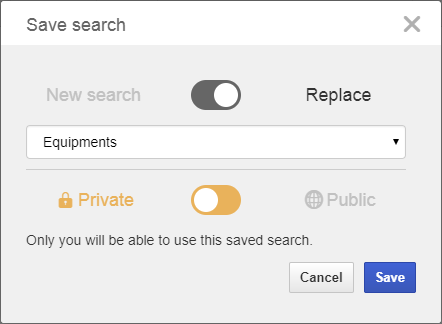 saved search